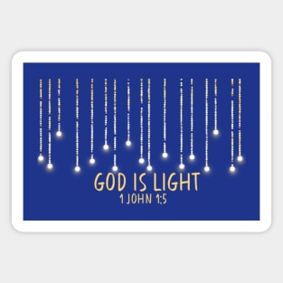 God is light - bible verse - quote 1 John 1:5 Jesus God worship witness Christian design Magnet